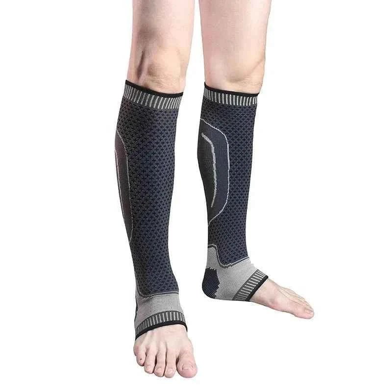 Premium Ankle Compression Sleeves Ankle Calf Compression Sleeve Copper-gray-Size S
